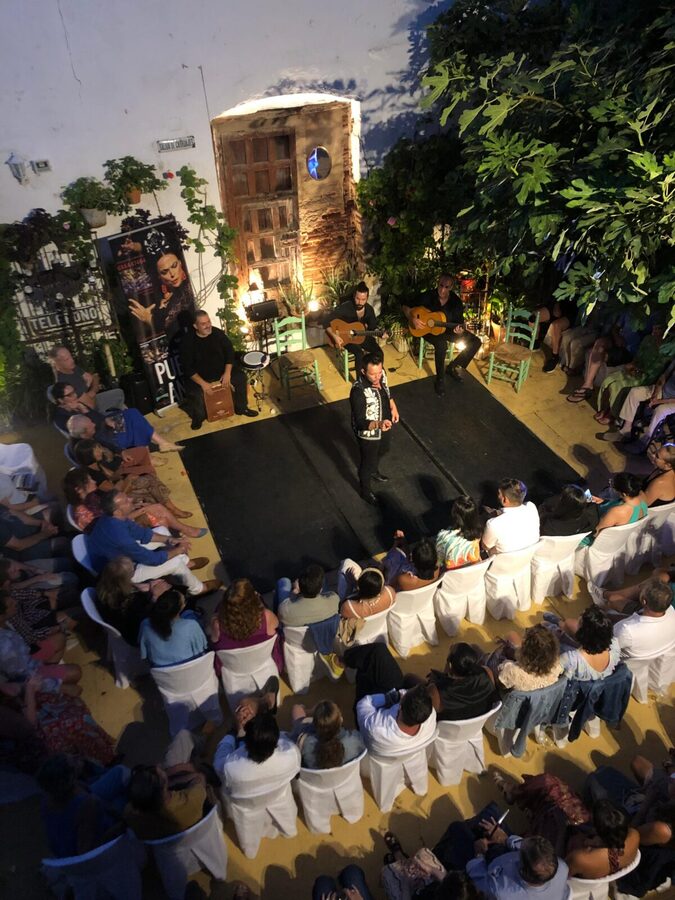Ayamonte: Live Flamenco Show at Tablao La Puerta Ancha - The patio setting and the view from your seat