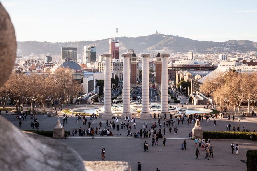 Barcelona: Montjuïc Walking Tour With Optional Flamenco Show - Mirador del Alcalde and the View Across Barcelona