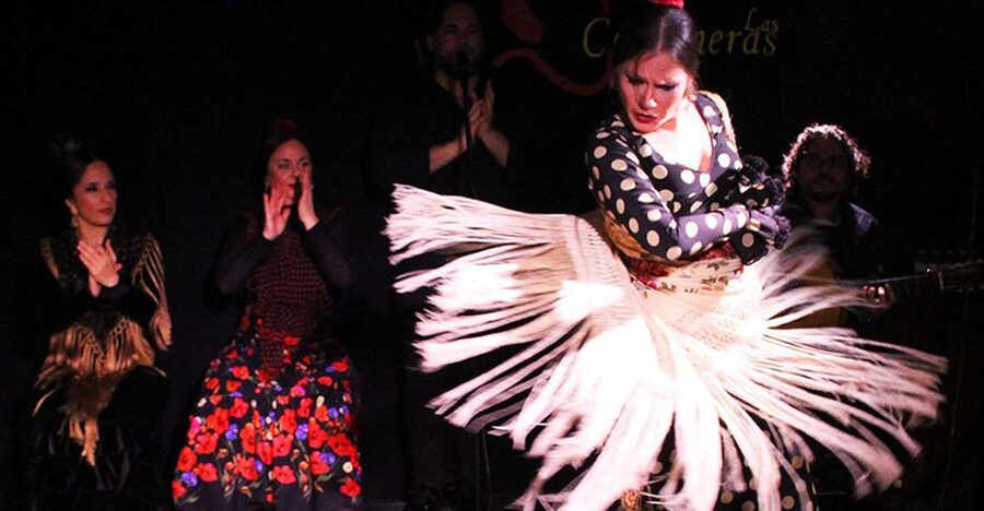 Madrid: Flamenco Show with Tapas and Wine Tour - Plaza Mayor and the meat-cheek tasting