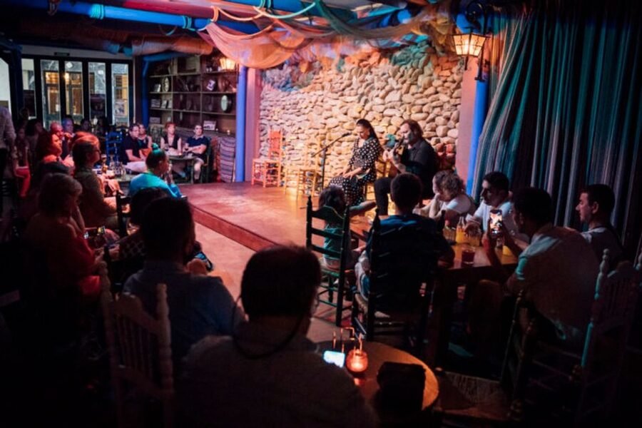 MALAGA: ULTIMATE FLAMENCO & TAPAS TOUR - Cured meats and vermouth at the Ultramarinos