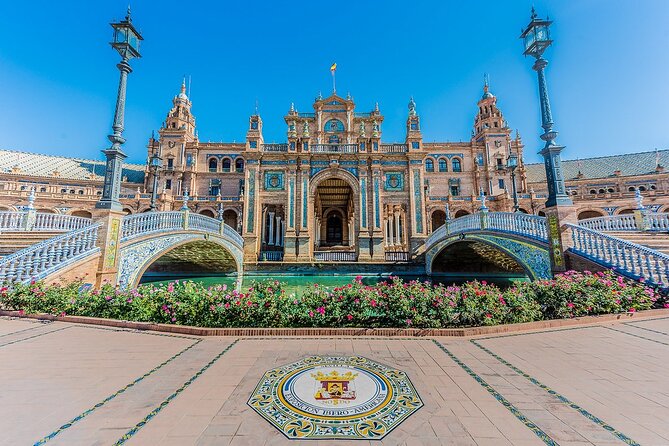 Seville Night Tour with Tablao Flamenco Show - Plaza de España after sunset